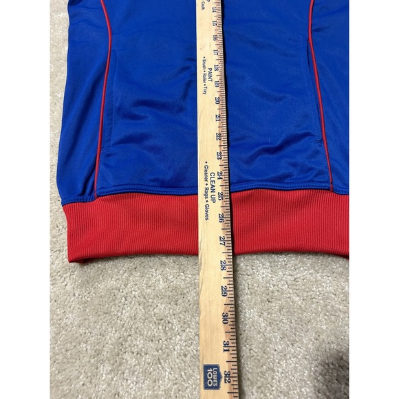 Chicago Cubs Jacket Womens Small Blue Red MLB Baseball Full Zip Nike Track New - Picture 10 of 13